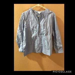 J Jill 100% cotton hooded windbreaker